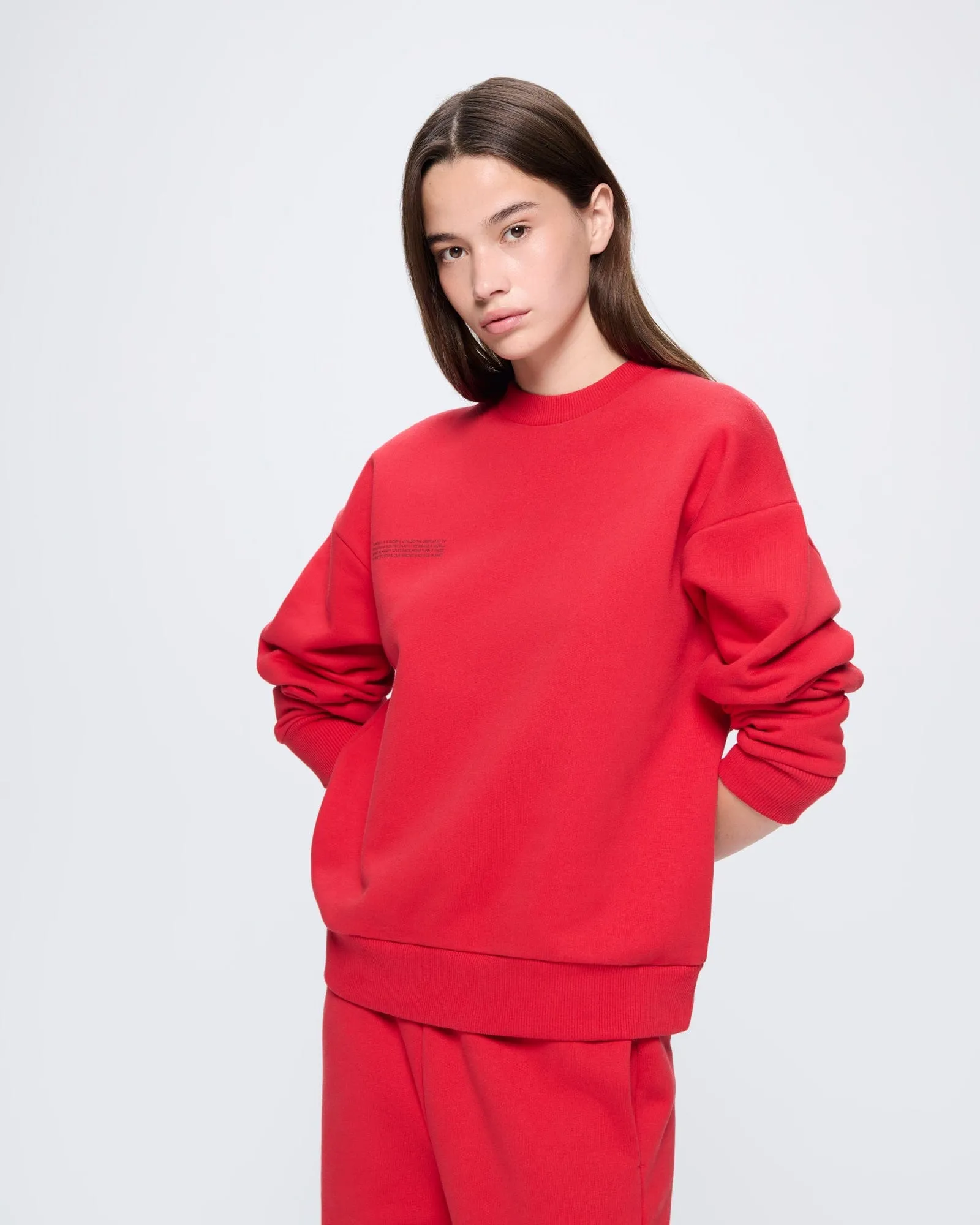 Womens 365 Heavyweight Sweatshirt—Goji Red sold by Pangaia