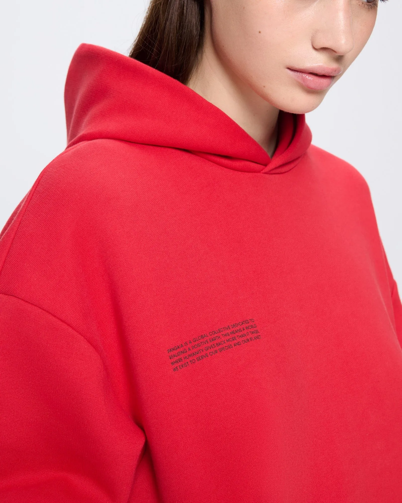 Womens 365 Heavyweight Hoodie—Goji Red sold by Pangaia product image thumbnail 3