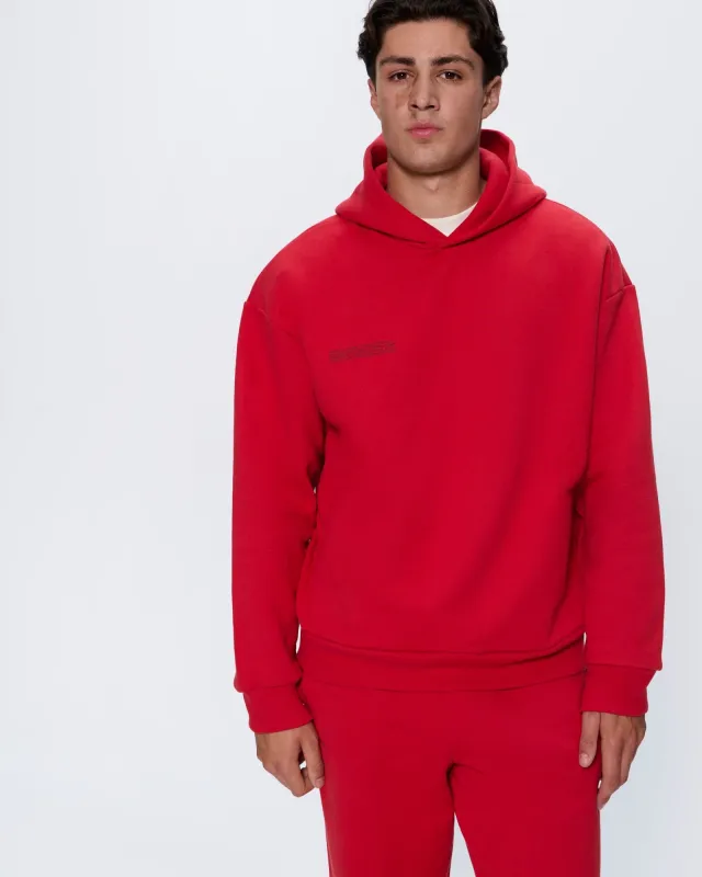 Mens 365 Heavyweight Hoodie—Goji Red sold by Pangaia