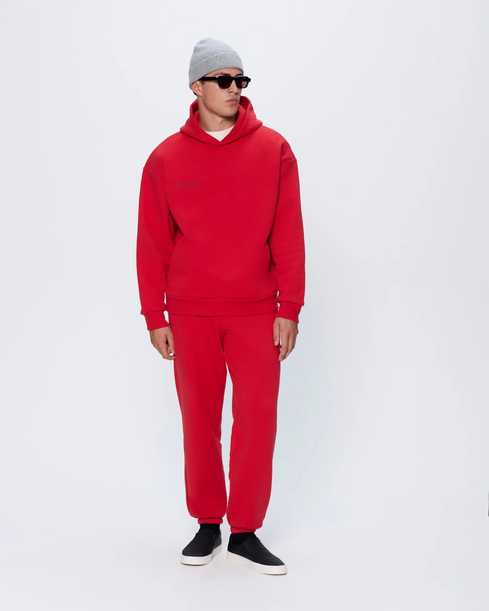 Mens 365 Heavyweight Hoodie—Goji Red sold by Pangaia product image thumbnail 3