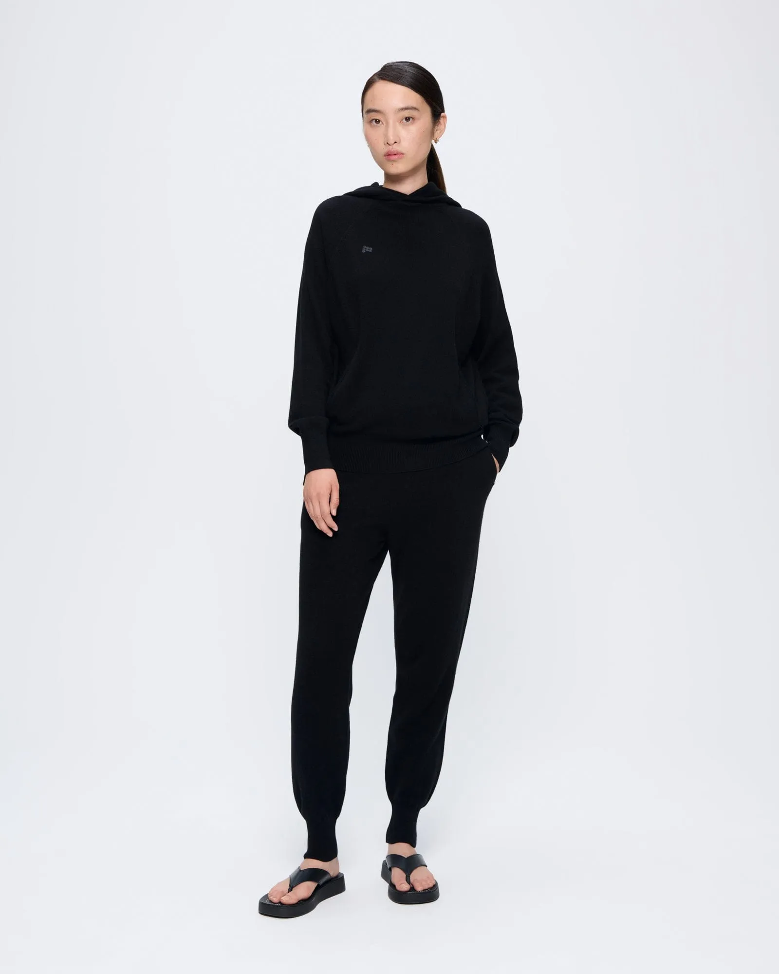 Archive Womens Recycled Cashmere Hoodie—black sold by Pangaia product image thumbnail 3