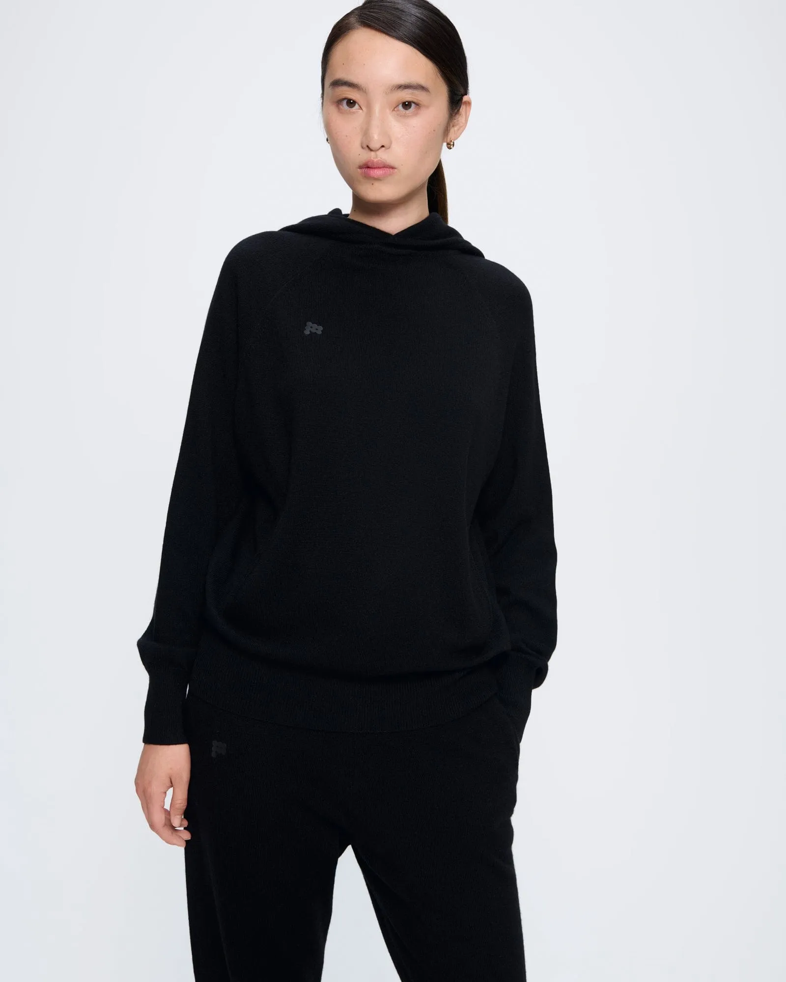 Archive Womens Recycled Cashmere Hoodie—black sold by Pangaia