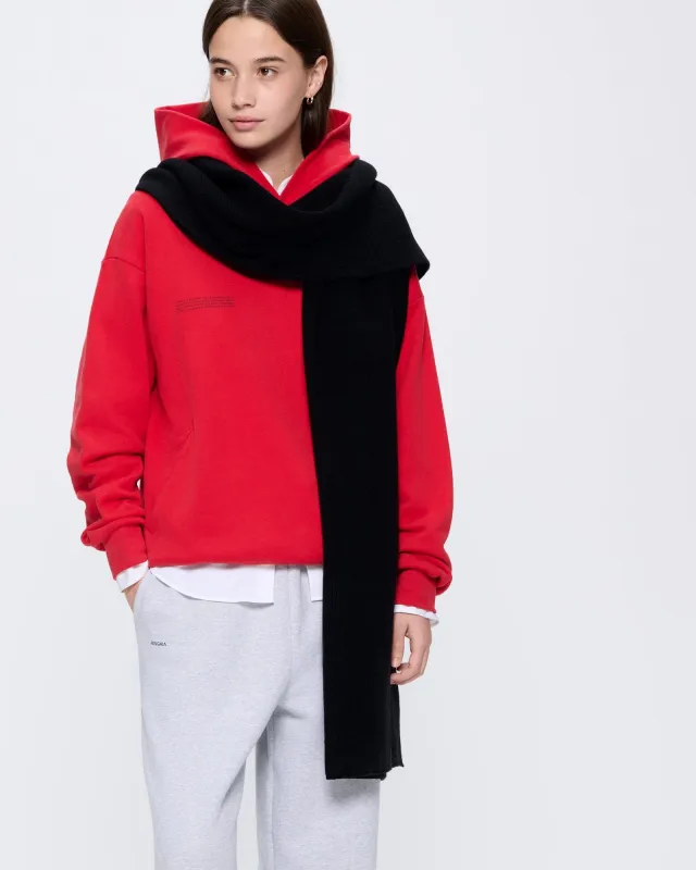 Recycled Cashmere Scarf—black sold by Pangaia