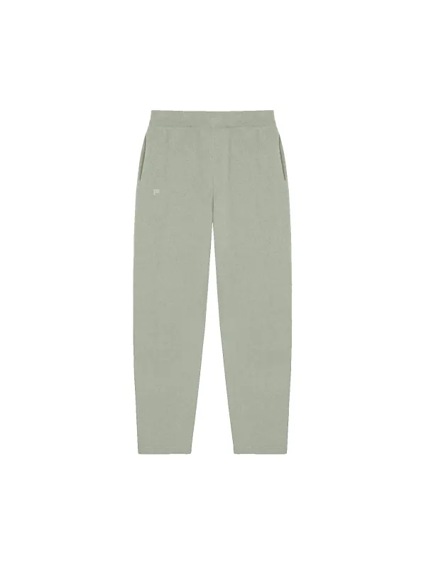 Archive Womens Recycled Cashmere Tapered Track Pants—moss green sold by Pangaia