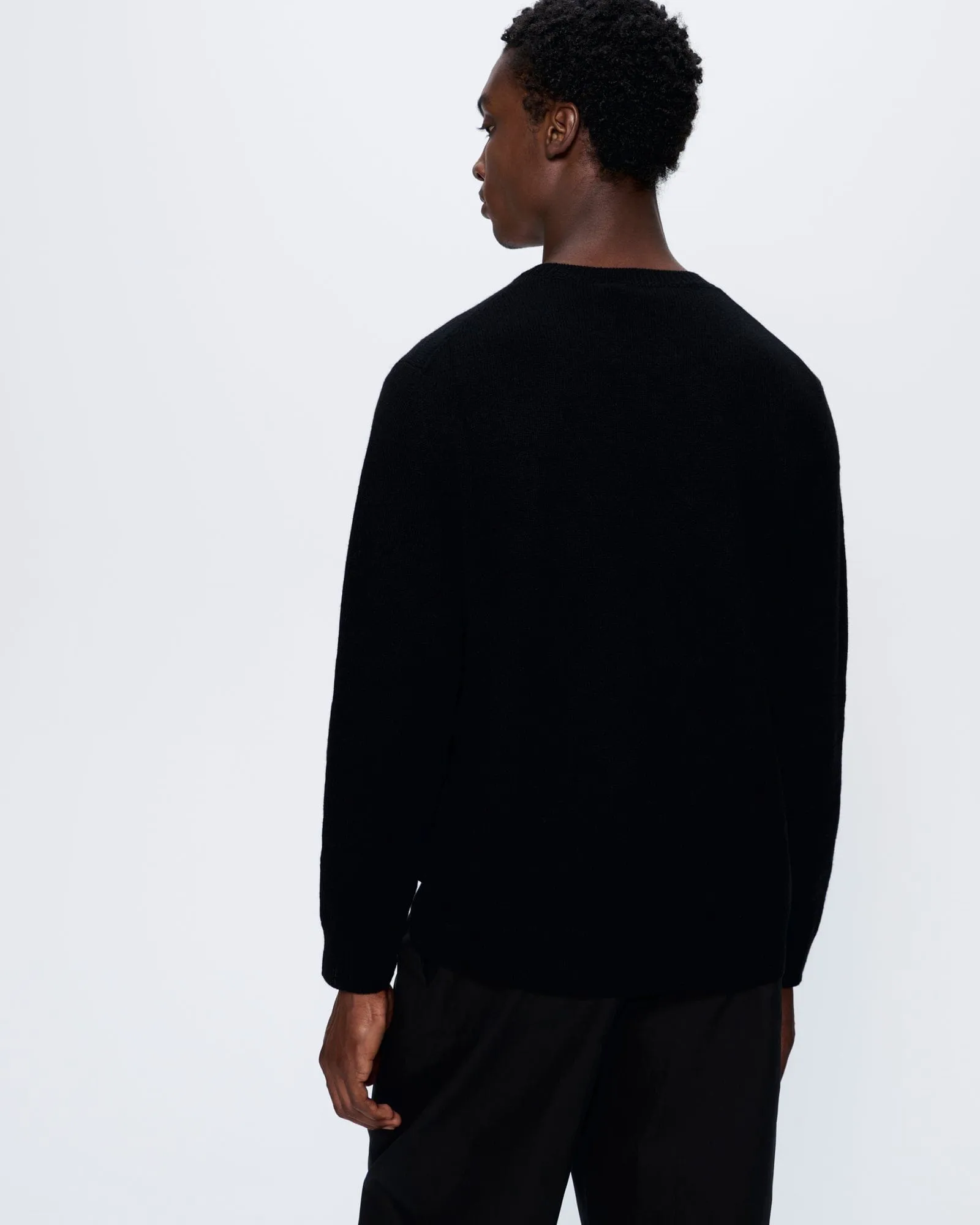 Mens Recycled Cashmere Crewneck Sweatshirt—black sold by Pangaia product image thumbnail 5