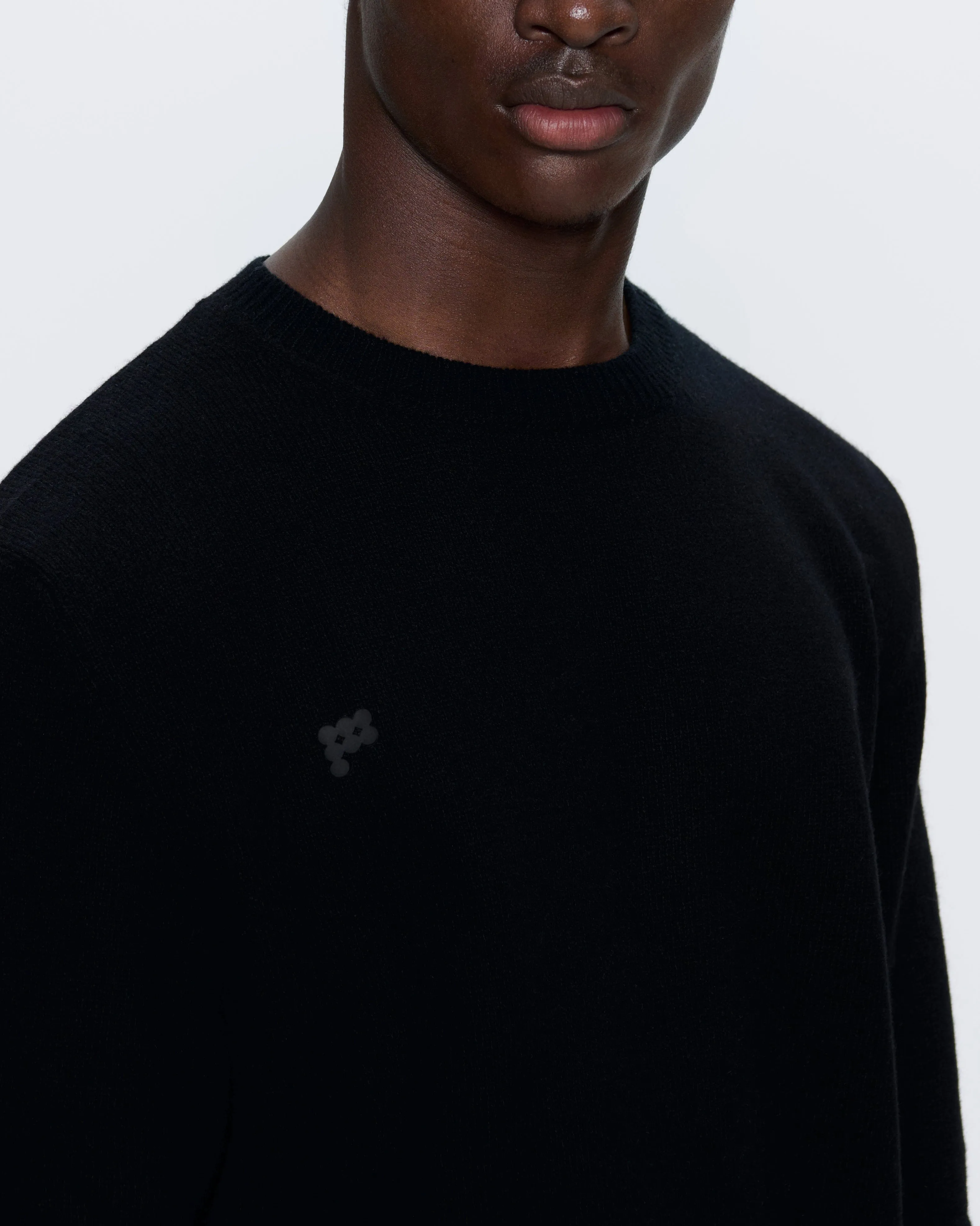 Mens Recycled Cashmere Crewneck Sweatshirt—black sold by Pangaia product image thumbnail 4