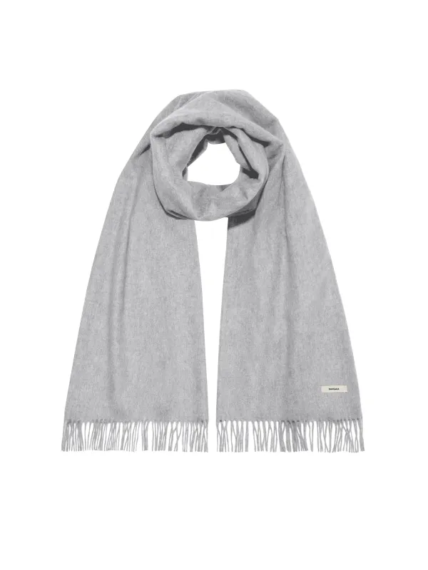 Cashmere Plain Stole—grey marl sold by Pangaia