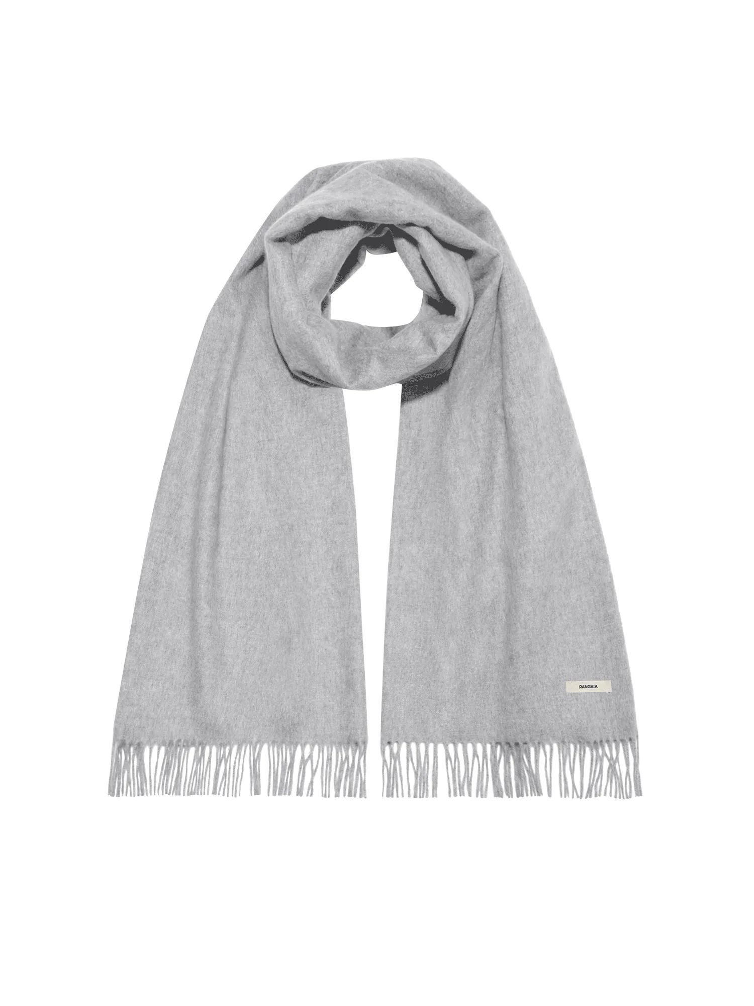 Cashmere Plain Stole—grey marl sold by Pangaia