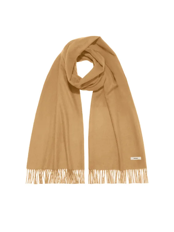 Cashmere Plain Stole—camel sold by Pangaia