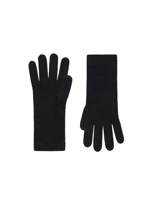 Cashmere Short Cuff Gloves—black sold by Pangaia