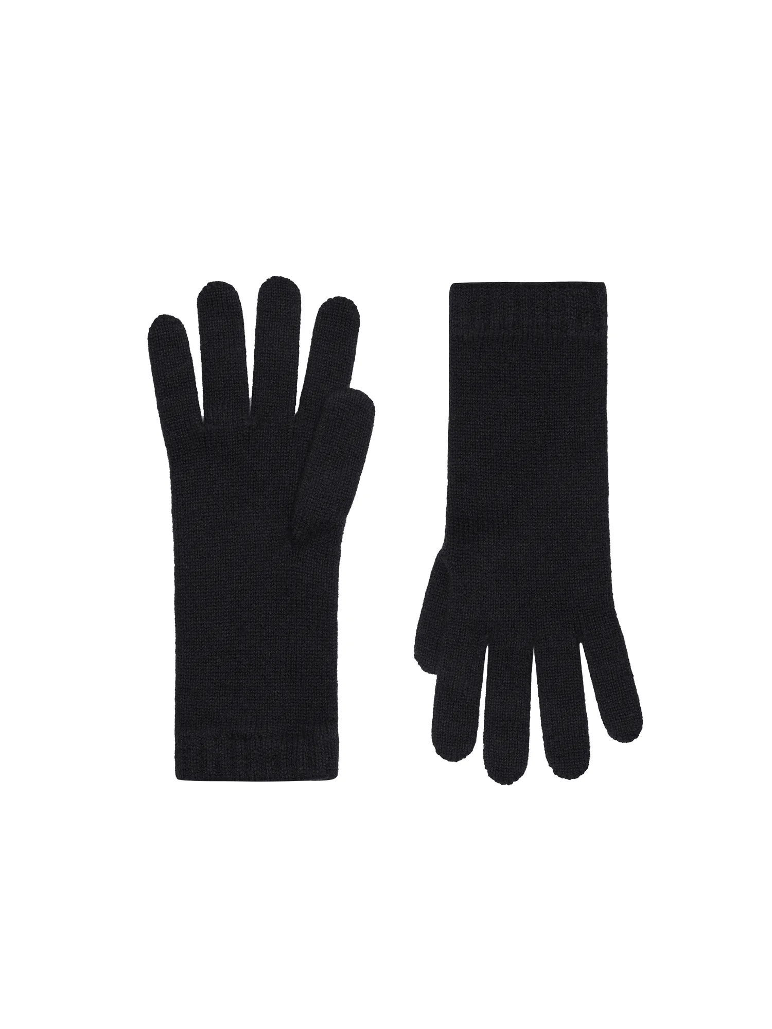 Cashmere Short Cuff Gloves—black sold by Pangaia