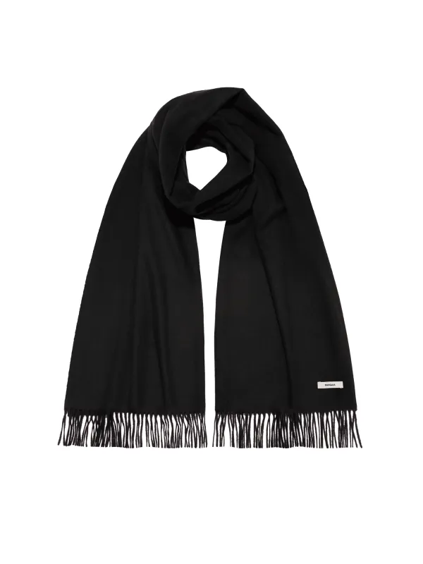 Cashmere Plain Stole—black sold by Pangaia