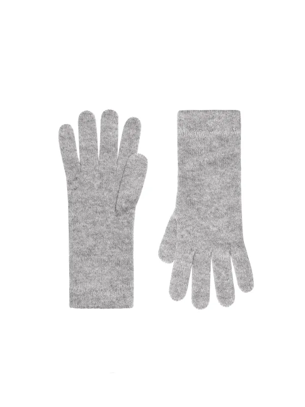 Cashmere Short Cuff Gloves—grey marl sold by Pangaia