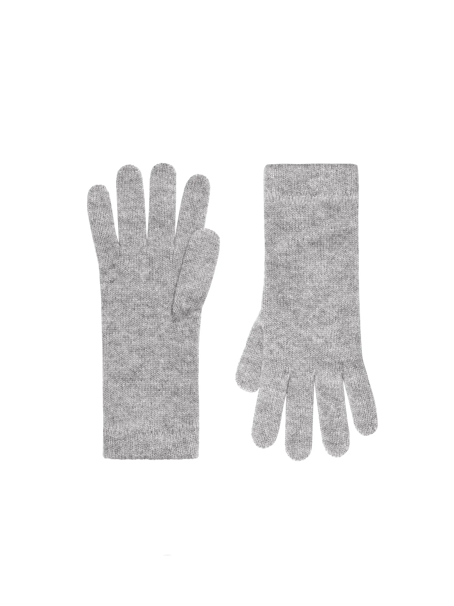 Cashmere Short Cuff Gloves—grey marl sold by Pangaia