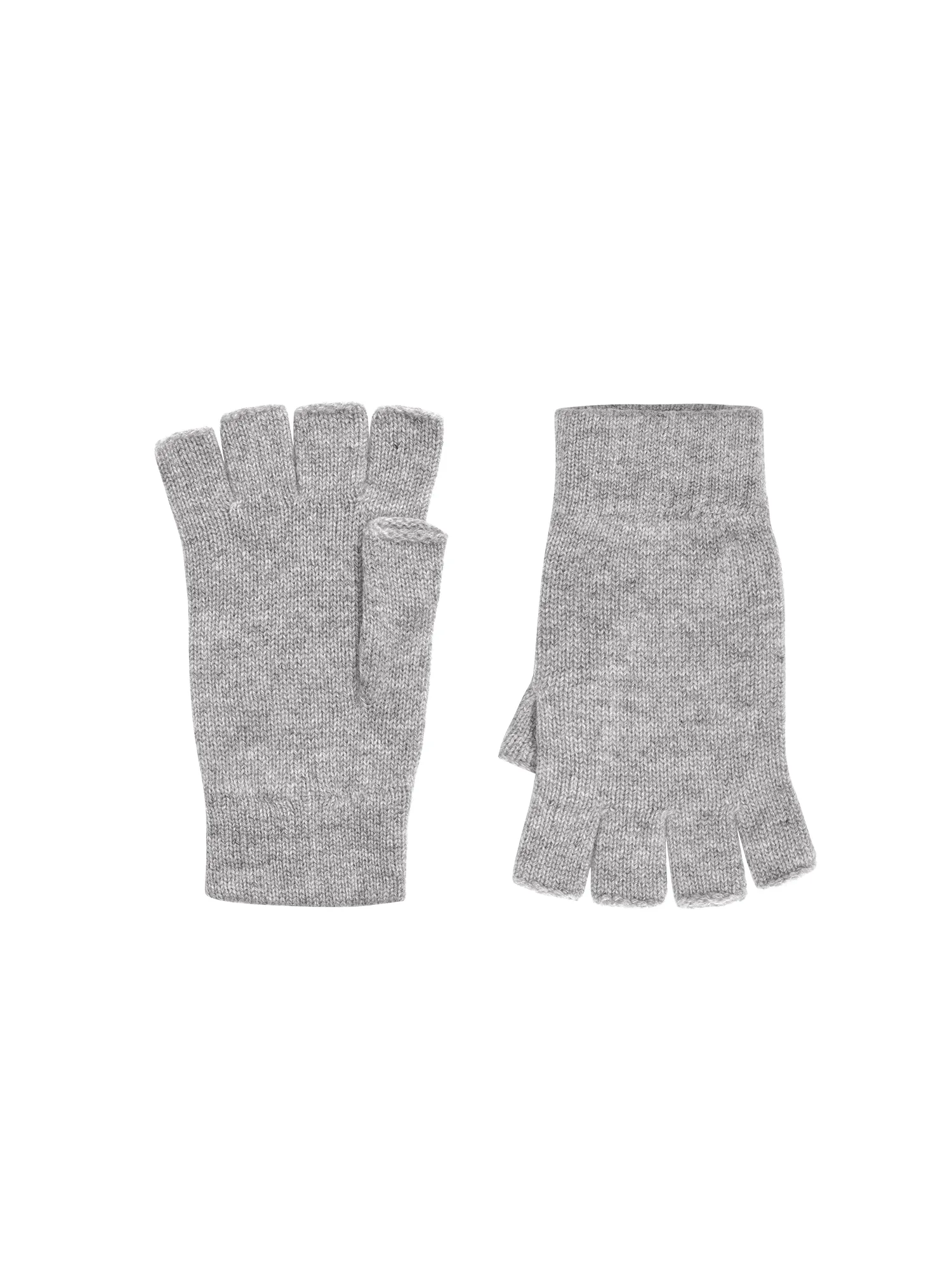 Cashmere Fingerless Gloves—grey marl sold by Pangaia product image thumbnail 2