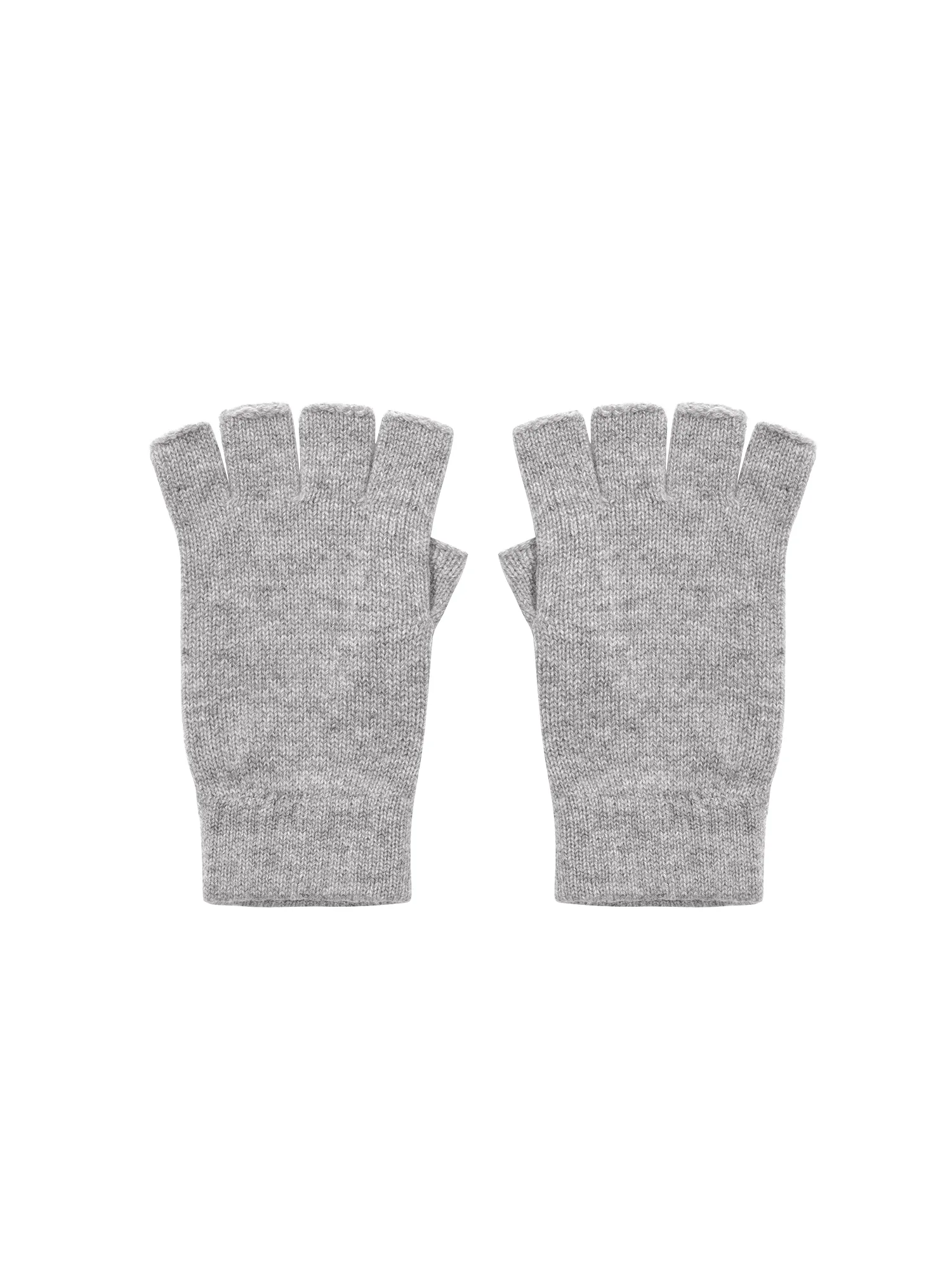 Cashmere Fingerless Gloves—grey marl sold by Pangaia