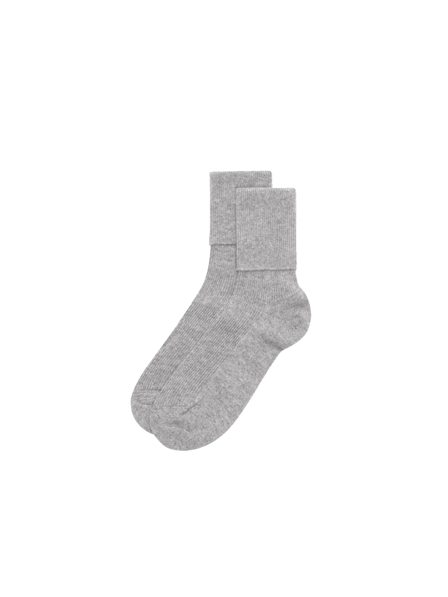 Cashmere Ribbed Ankle Socks—grey marl sold by Pangaia product image thumbnail 2