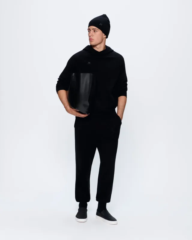 Mens Recycled Cashmere Track Pants—black sold by Pangaia