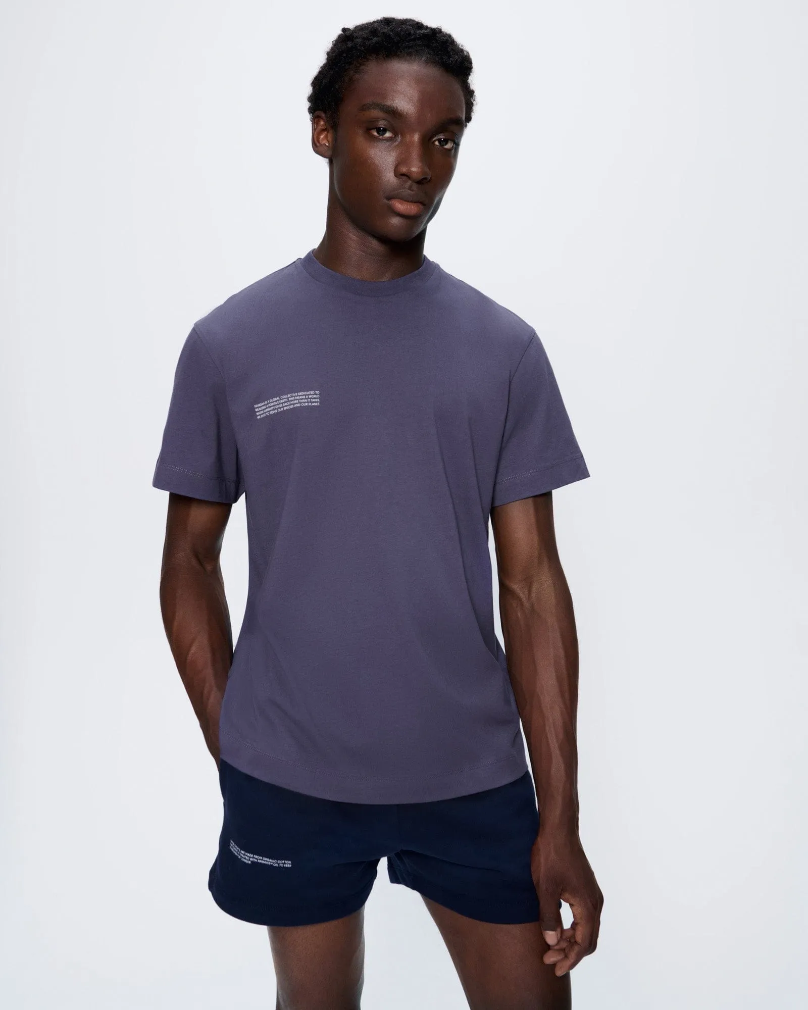 Mens 365 Midweight T-Shirt—Slate Blue sold by Pangaia