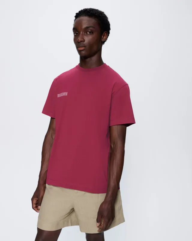 Archive Mens 365 Midweight T-Shirt—Milkyway Maroon made by Pangaia