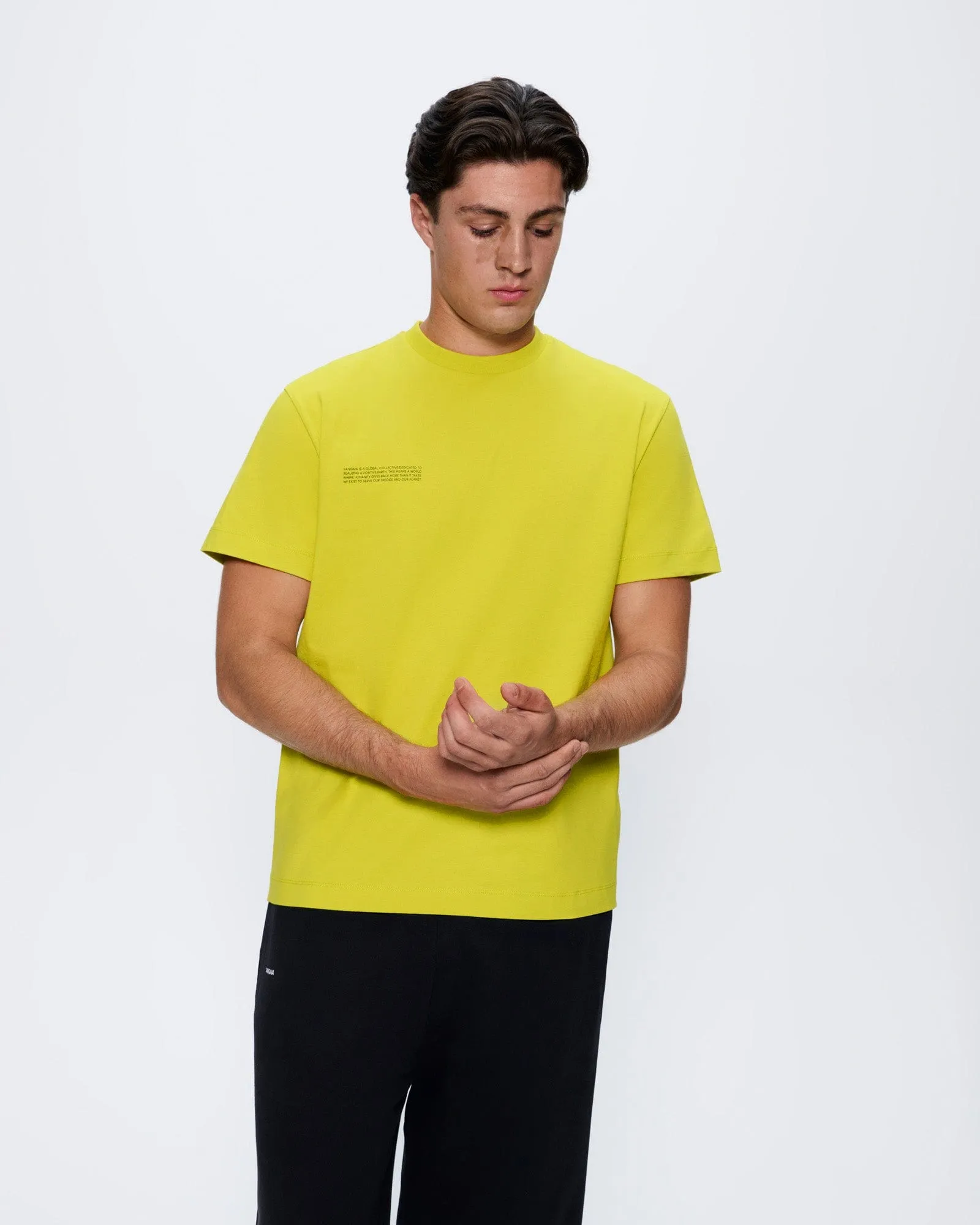 Mens 365 Midweight T-Shirt—Auroral Olive sold by Pangaia product image thumbnail 3