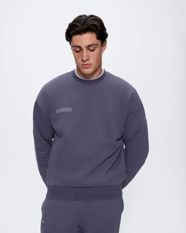 Mens 365 Midweight Sweatshirt—Slate Blue sold by Pangaia