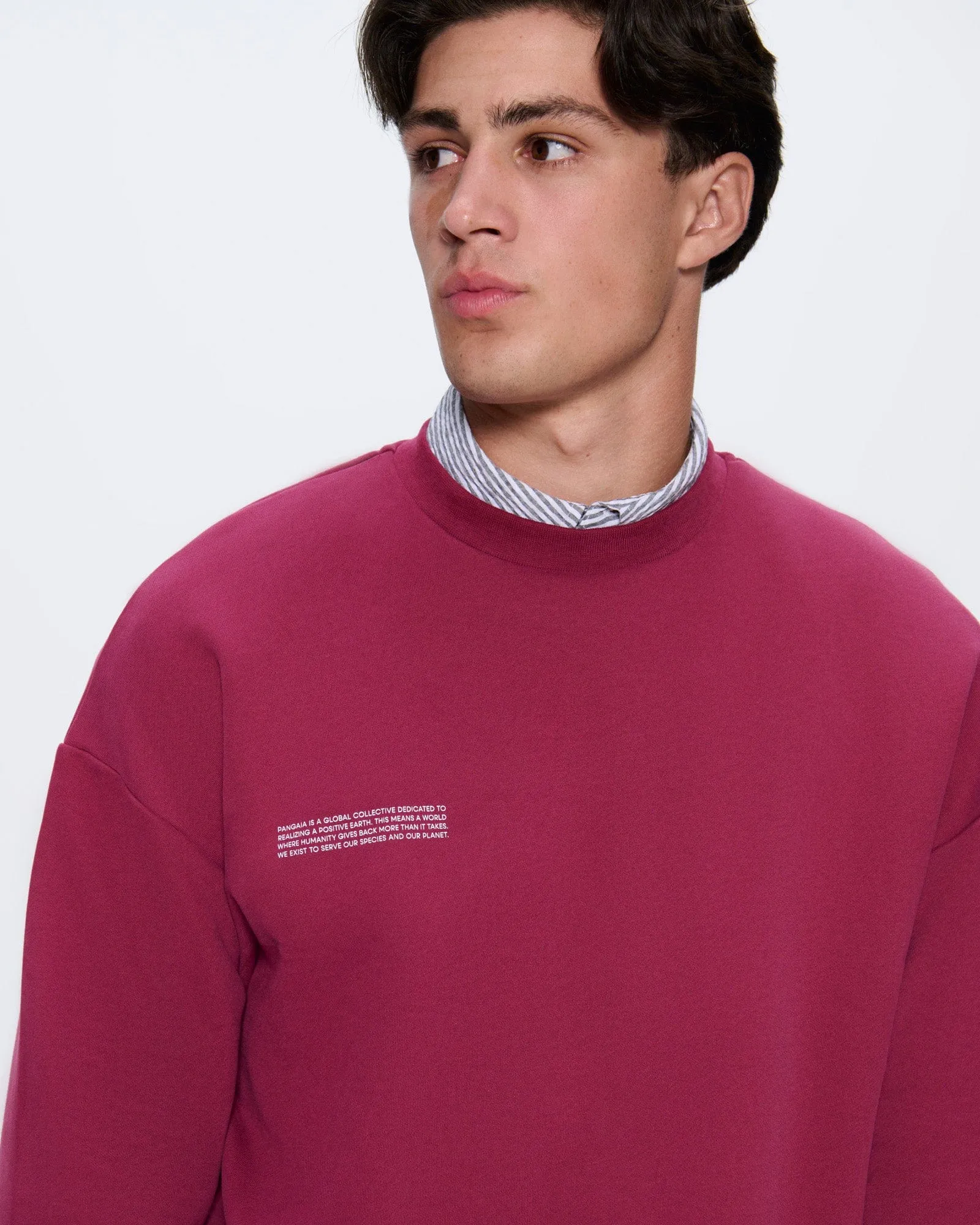 Mens 365 Midweight Sweatshirt—Milkyway Maroon sold by Pangaia product image thumbnail 3