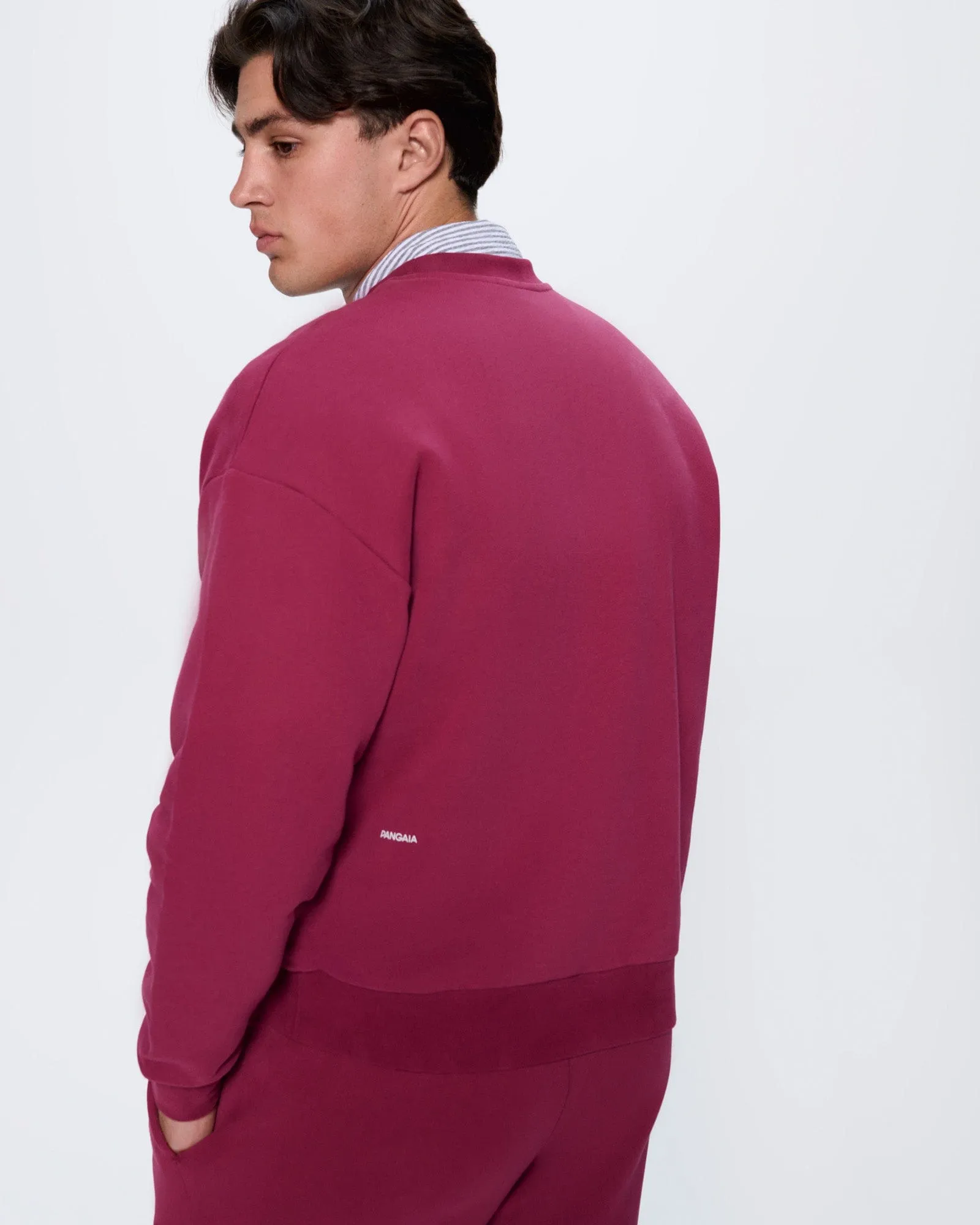 Mens 365 Midweight Sweatshirt—Milkyway Maroon sold by Pangaia product image thumbnail 4