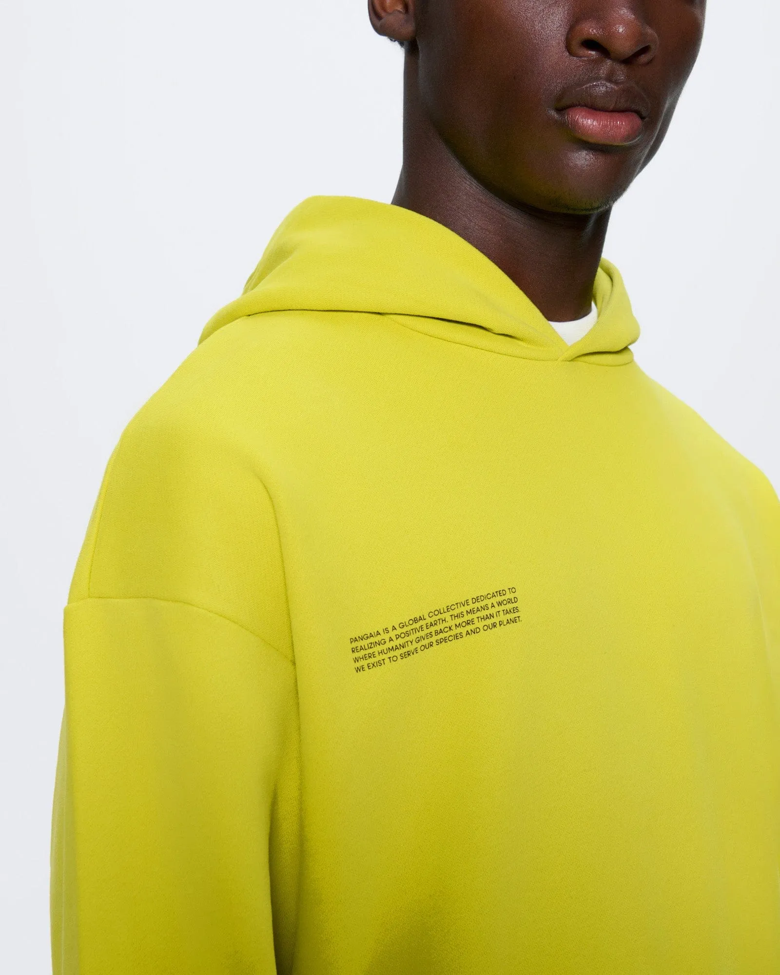 Mens 365 Midweight Hoodie—Auroral Olive sold by Pangaia product image thumbnail 4