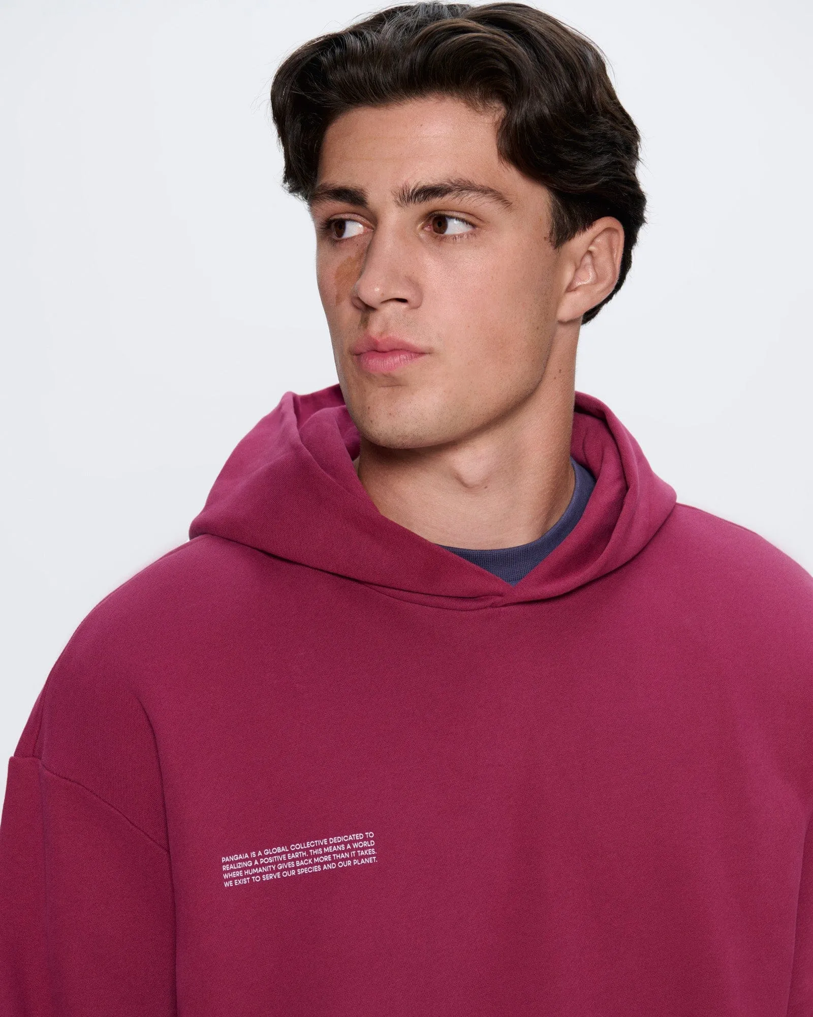 Mens 365 Midweight Hoodie—Milkyway Maroon sold by Pangaia product image thumbnail 4