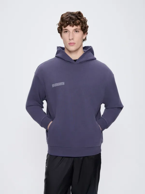 Mens 365 Midweight Hoodie—Slate Blue sold by Pangaia
