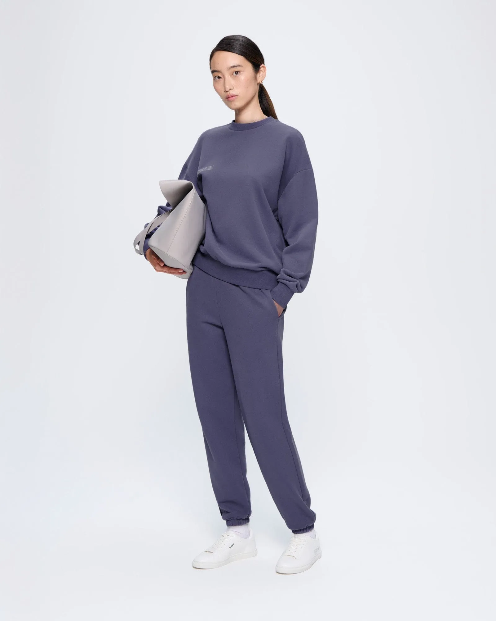 Womens 365 Midweight Track Pants—Slate Blue sold by Pangaia