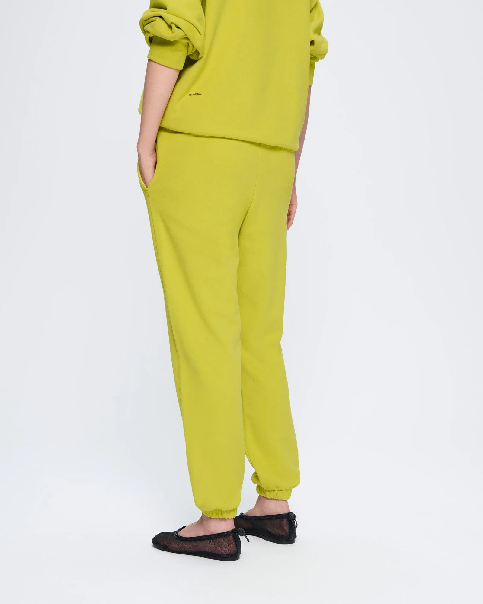 Womens 365 Midweight Track Pants—Auroral Olive sold by Pangaia product image thumbnail 3