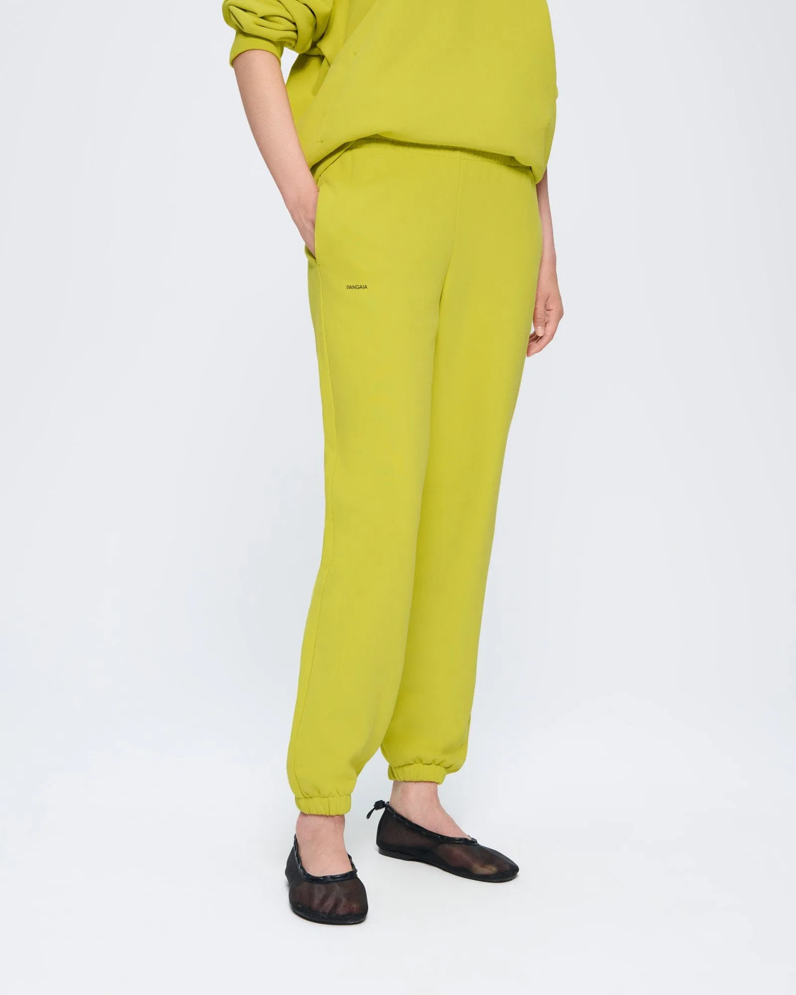 Womens 365 Midweight Track Pants—Auroral Olive sold by Pangaia product image thumbnail 4