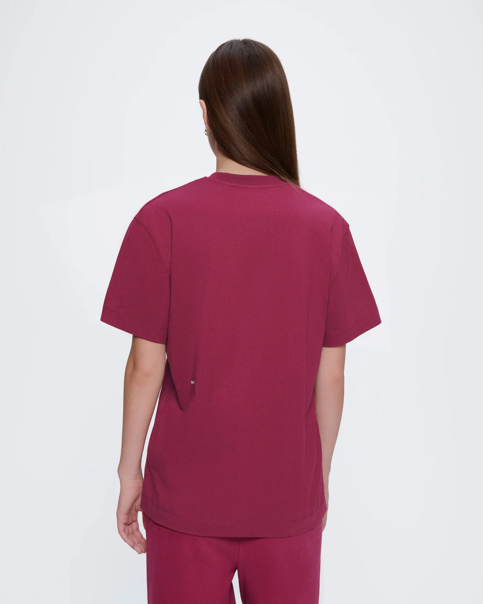 Womens 365 Midweight T-Shirt—Milkyway Maroon sold by Pangaia product image thumbnail 5