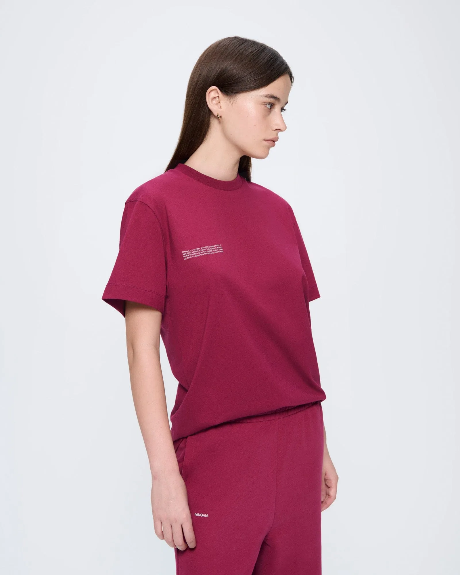 Womens 365 Midweight T-Shirt—Milkyway Maroon sold by Pangaia
