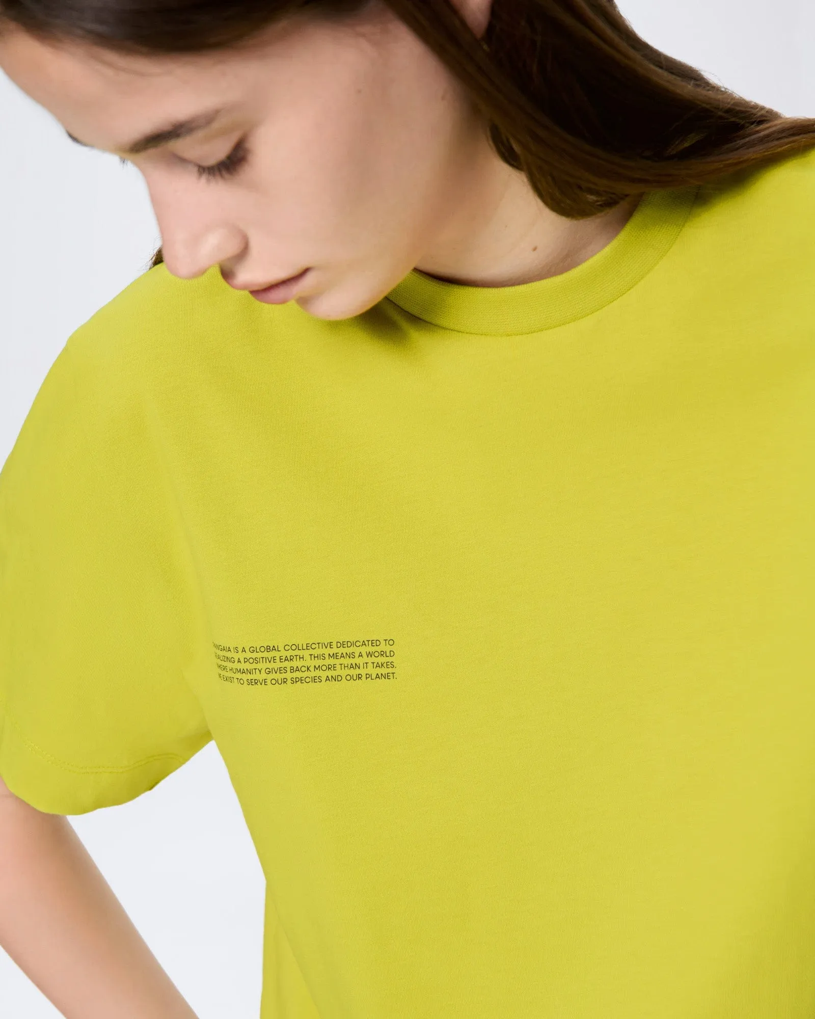 Womens 365 Midweight T-Shirt—Auroral Olive sold by Pangaia product image thumbnail 3