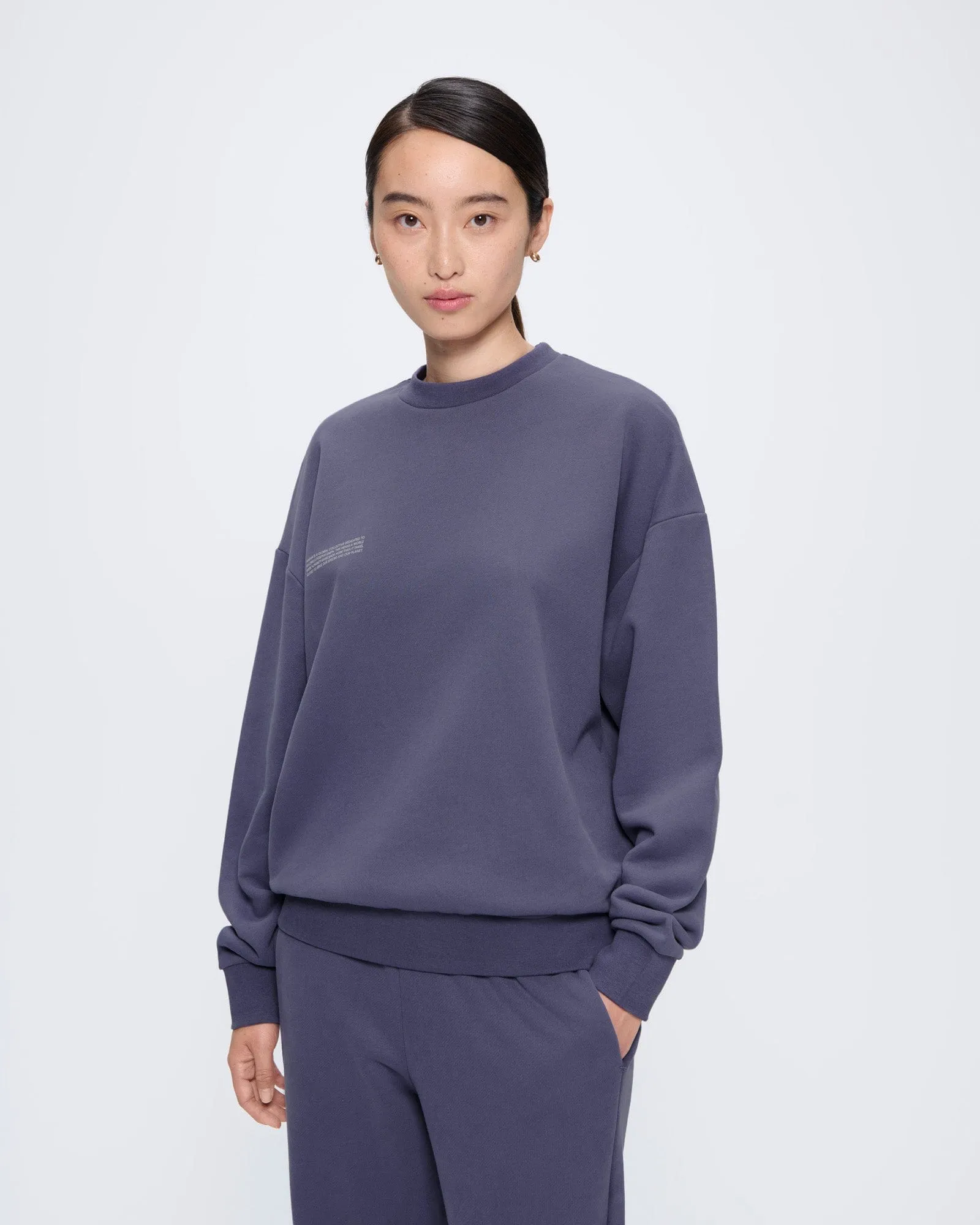 Womens 365 Midweight Sweatshirt—Slate Blue sold by Pangaia