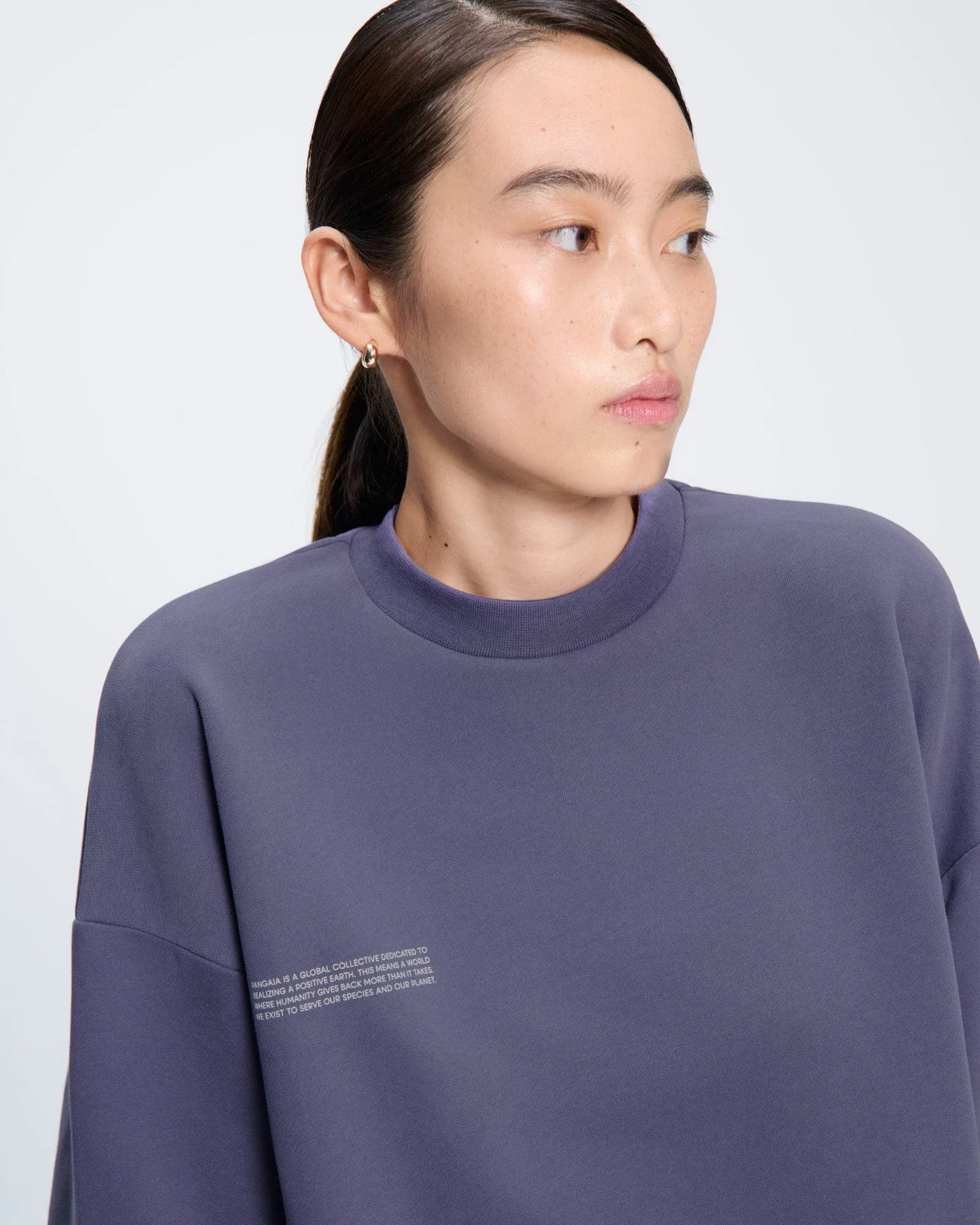 Womens 365 Midweight Sweatshirt—Slate Blue sold by Pangaia product image thumbnail 3