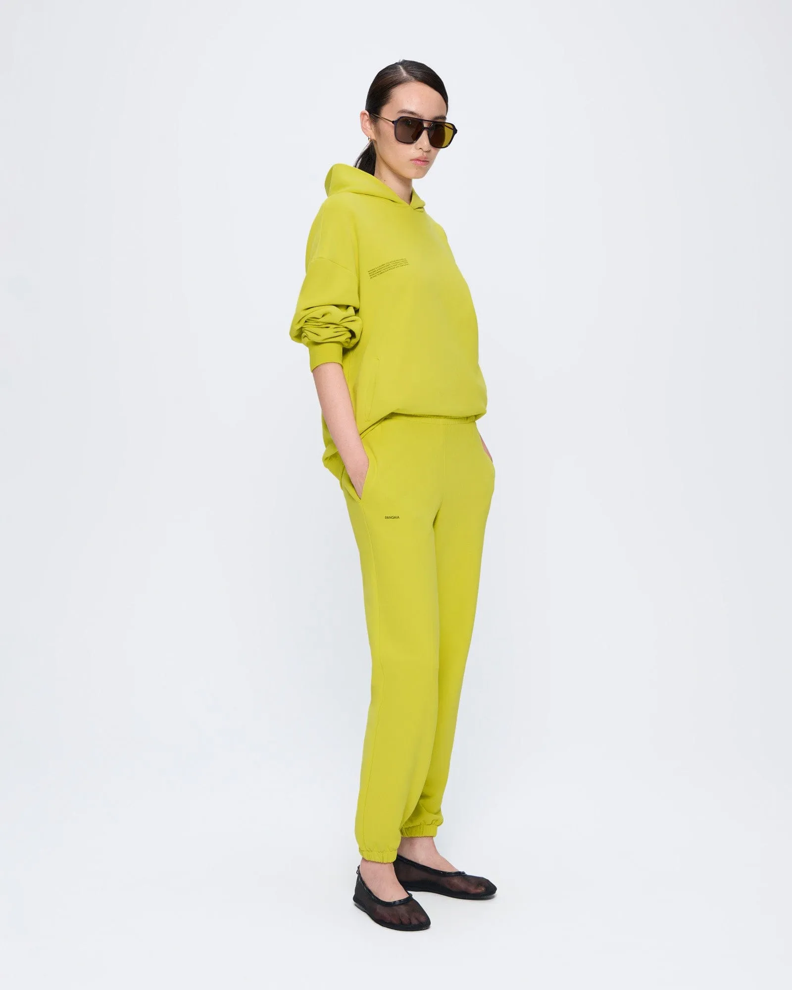 Womens 365 Midweight Hoodie—Auroral Olive sold by Pangaia product image thumbnail 3