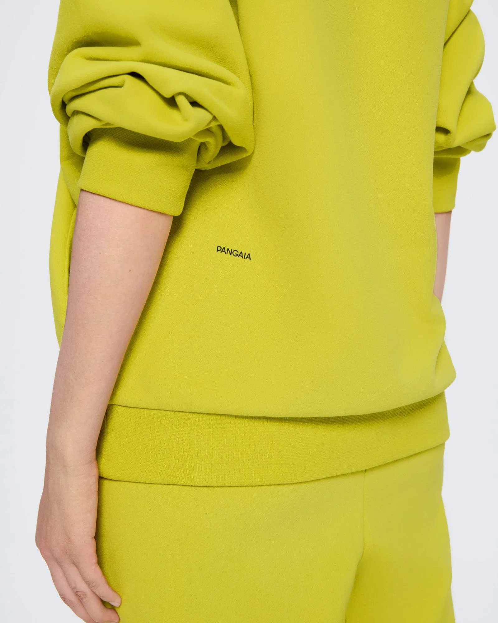 Womens 365 Midweight Hoodie—Auroral Olive sold by Pangaia product image thumbnail 4