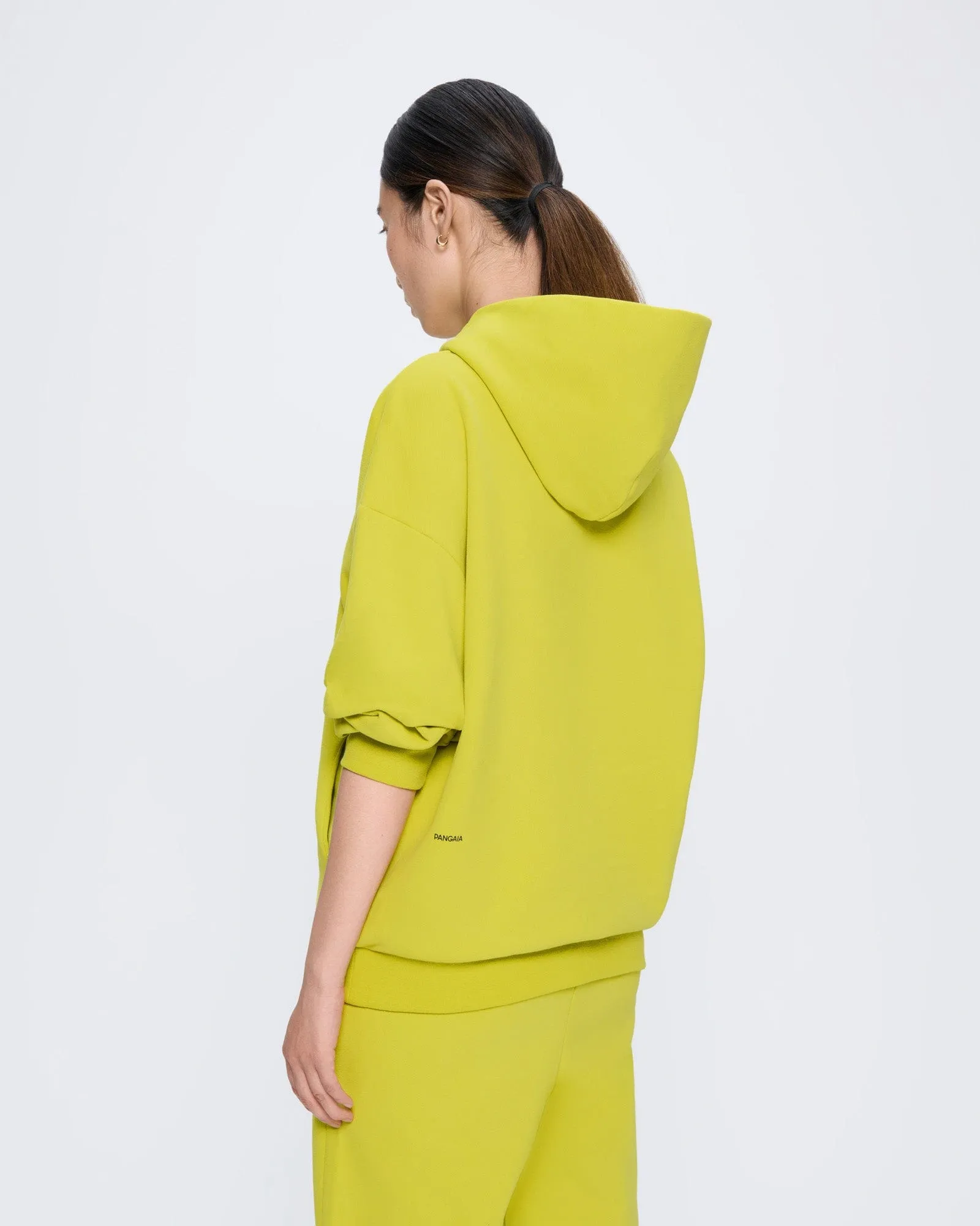 Womens 365 Midweight Hoodie—Auroral Olive sold by Pangaia product image thumbnail 5