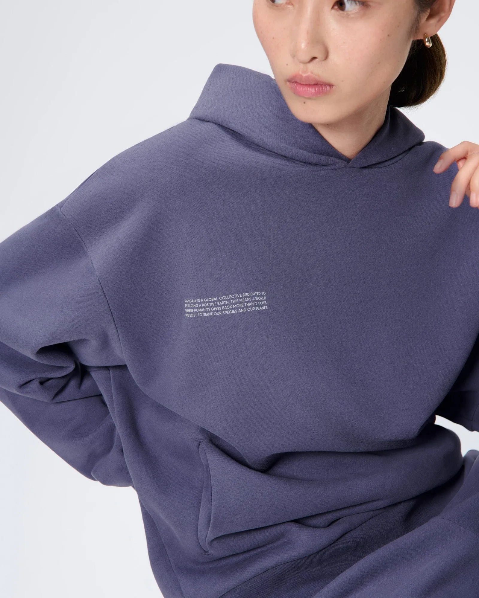 Womens 365 Midweight Hoodie—Slate Blue sold by Pangaia product image thumbnail 4