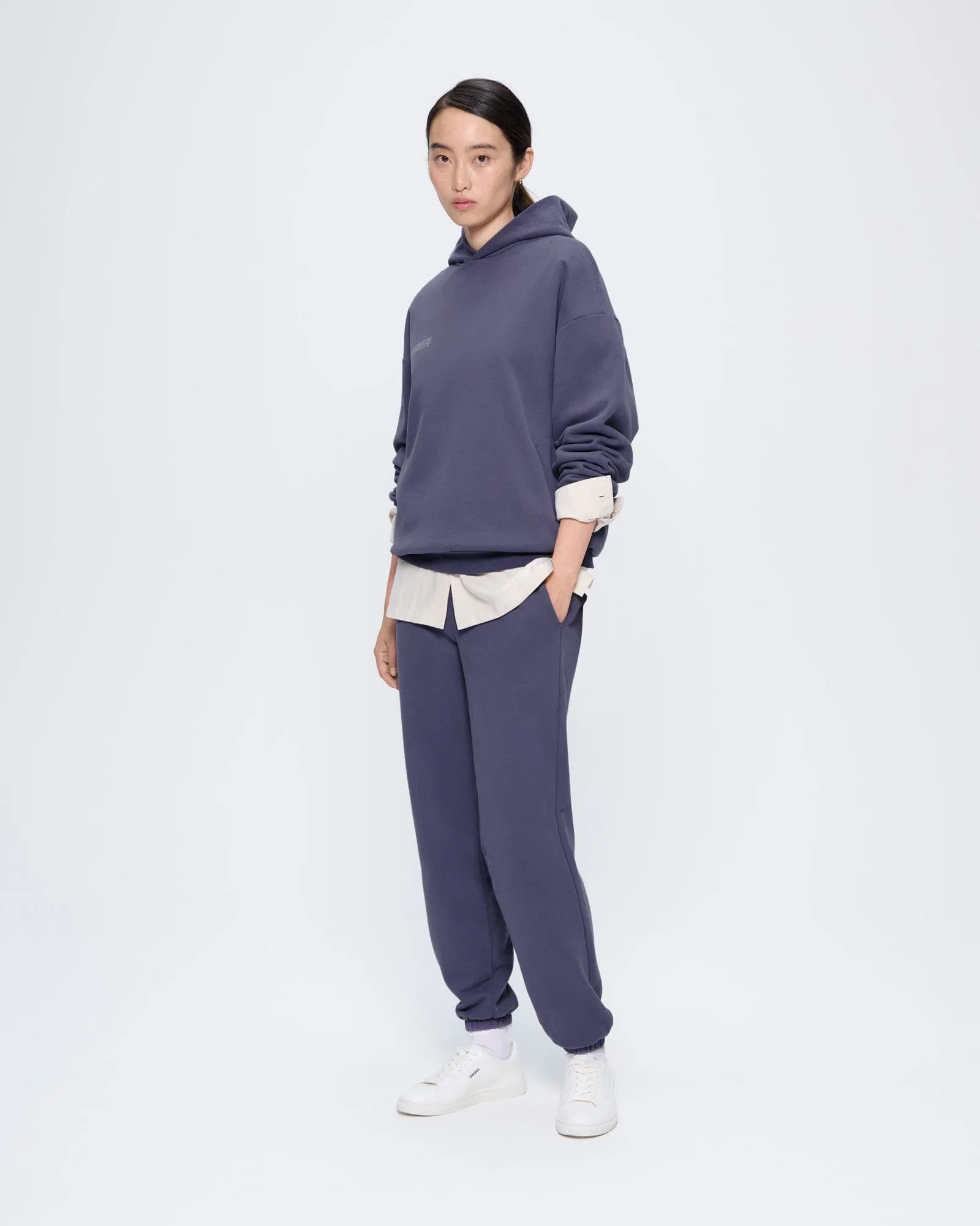 Womens 365 Midweight Hoodie—Slate Blue sold by Pangaia product image thumbnail 3