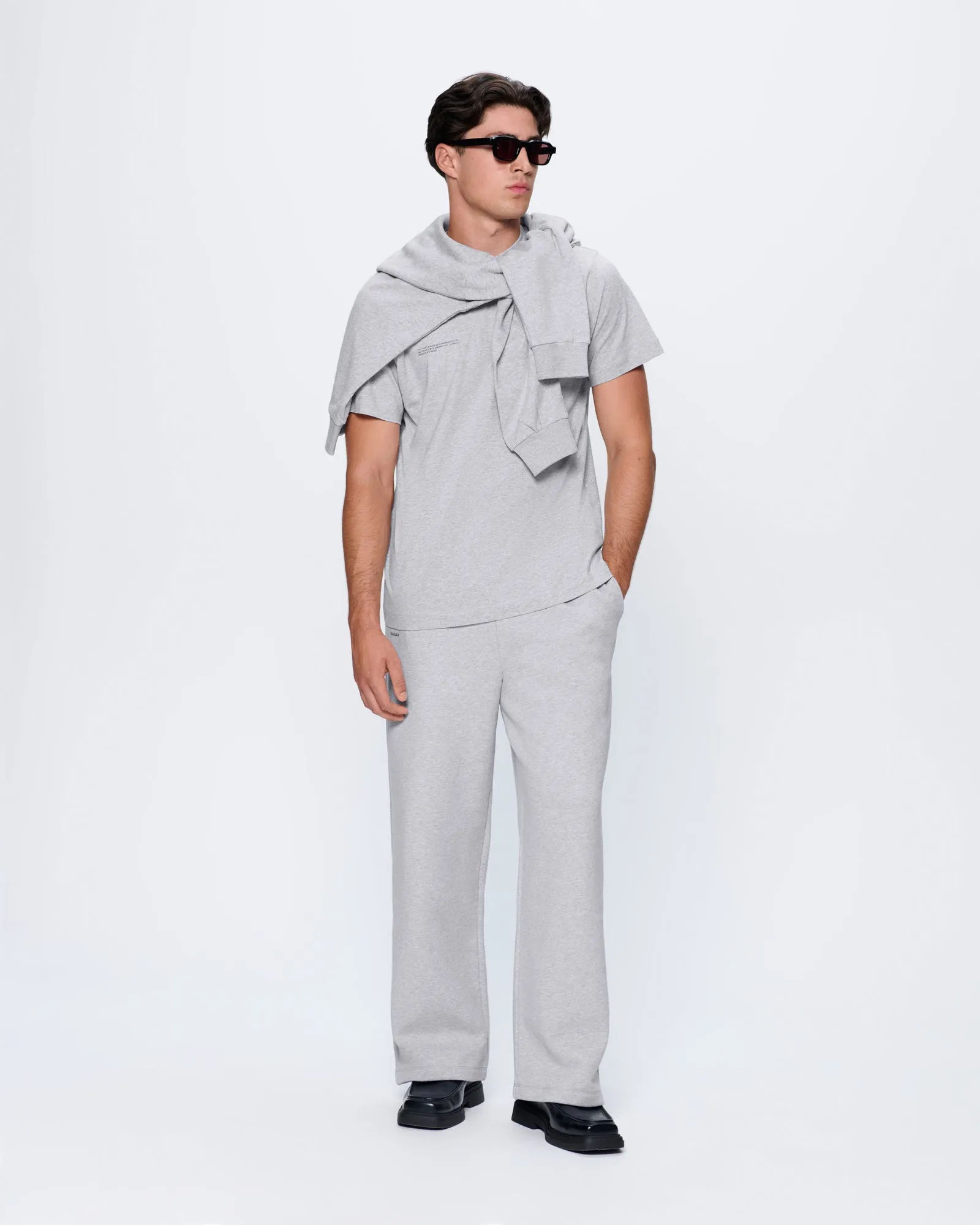 Mens 365 Heavyweight Straight Leg Track Pants—Grey Marl sold by Pangaia