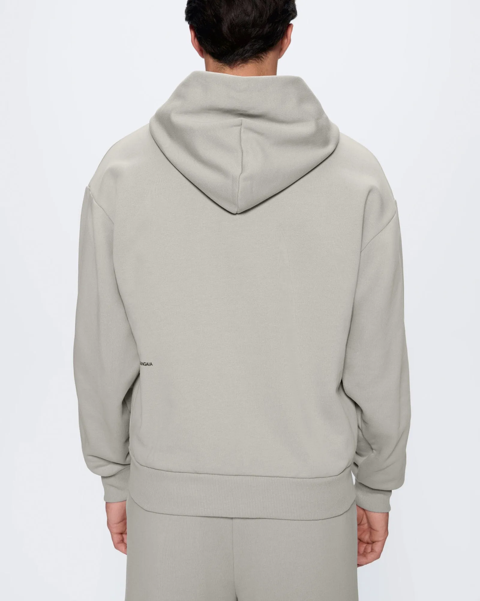 Mens 365 Heavyweight Two-Way Zip-Through Hoodie—Stone sold by Pangaia product image thumbnail 5