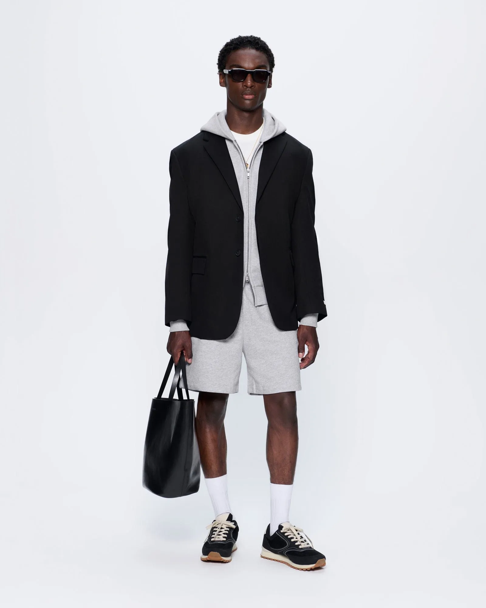 Mens 365 Heavyweight Two-Way Zip-Through Hoodie—Grey Marl sold by Pangaia product image thumbnail 4