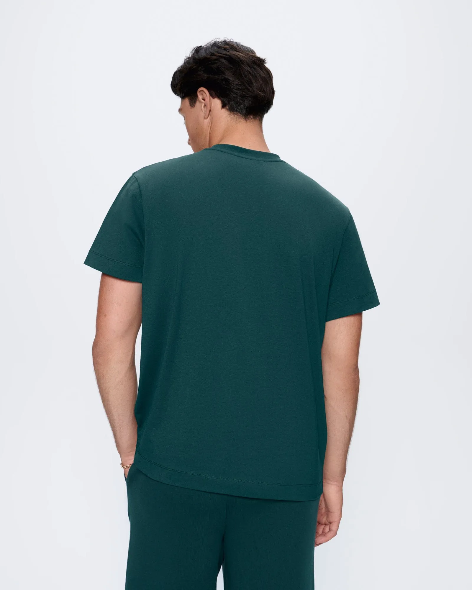 Mens 365 Midweight T-shirt—Foliage Green sold by Pangaia product image thumbnail 5