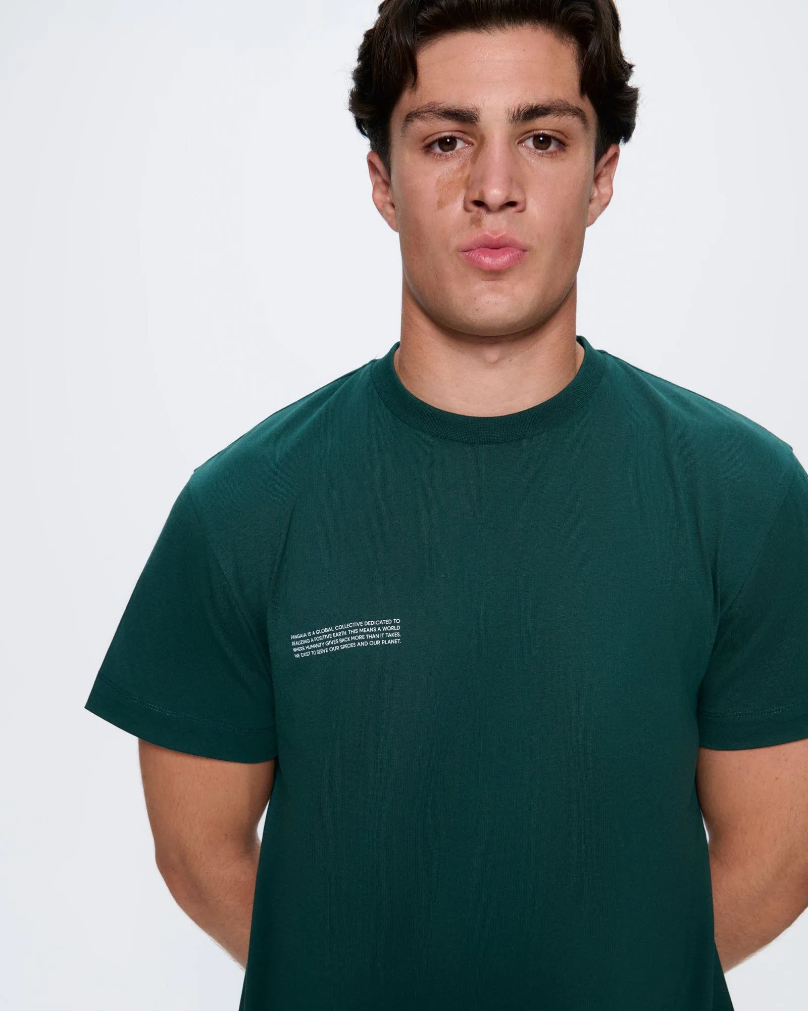 Mens 365 Midweight T-shirt—Foliage Green sold by Pangaia product image thumbnail 4