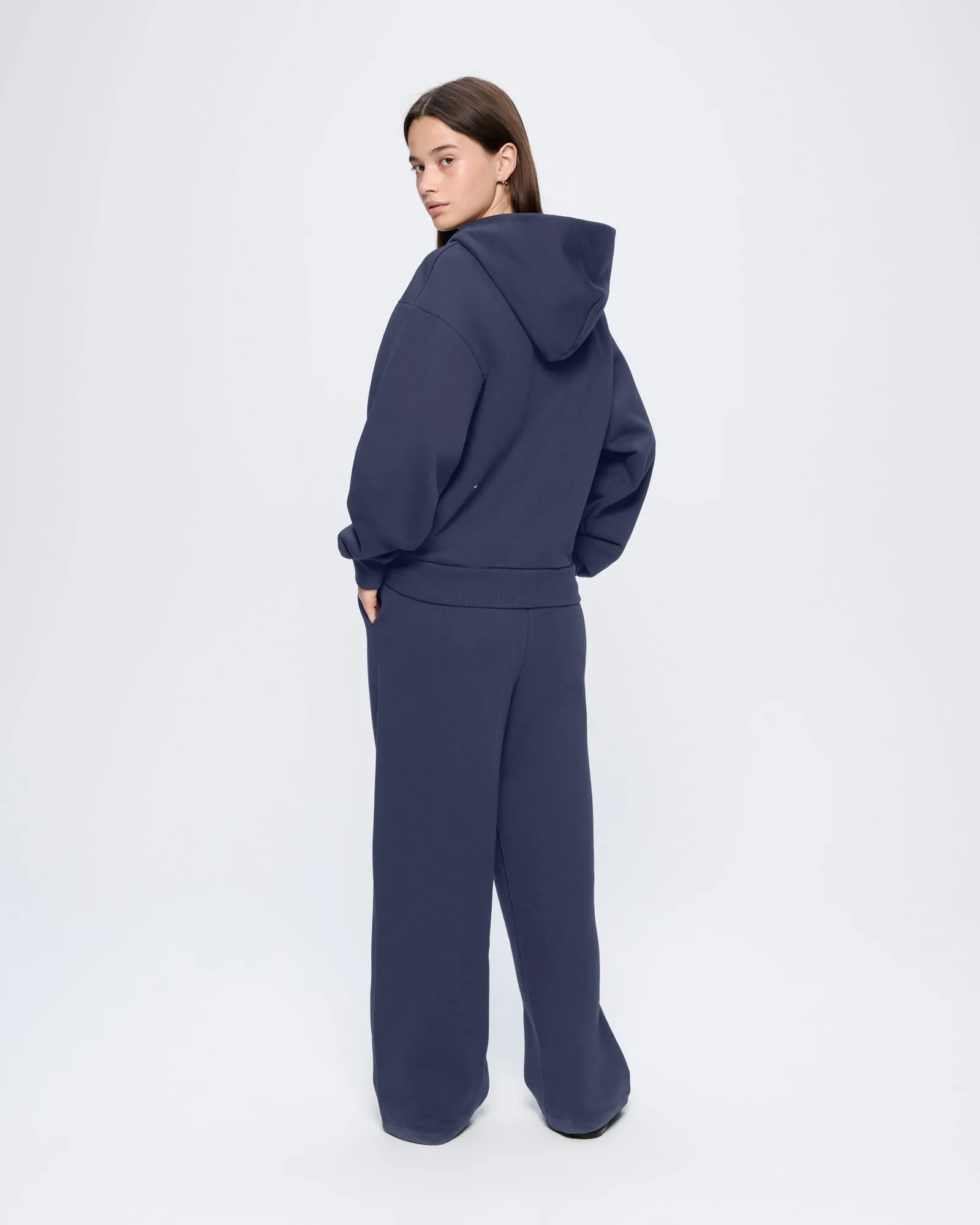 Womens 365 Heavyweight Straight Leg Track Pants—Navy sold by Pangaia product image thumbnail 4